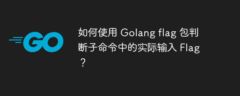 如何使用 Golang flag 包判断子命令中的实际输入 Flag？