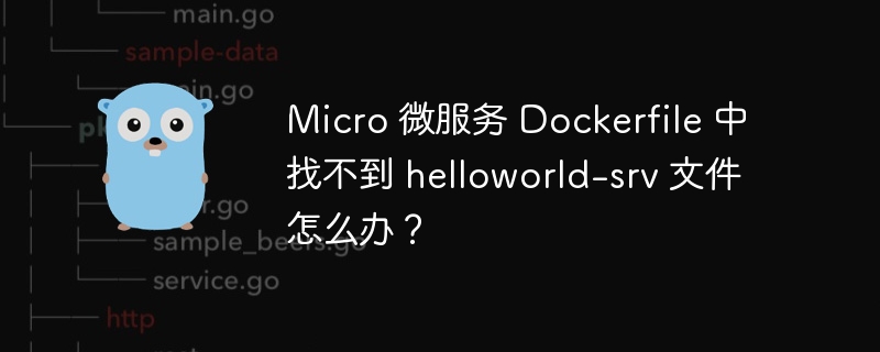 Micro 微服务 Dockerfile 中找不到 helloworld-srv 文件怎么办？