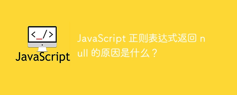 javascript 正则表达式返回 null 的原因是什么？