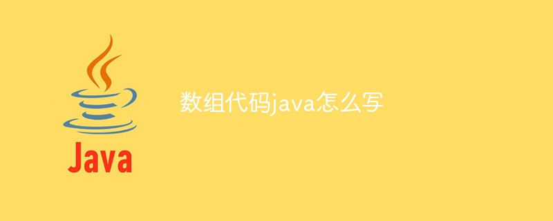 数组代码java怎么写