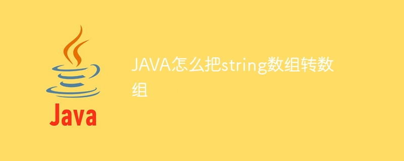 JAVA怎么把string数组转数组