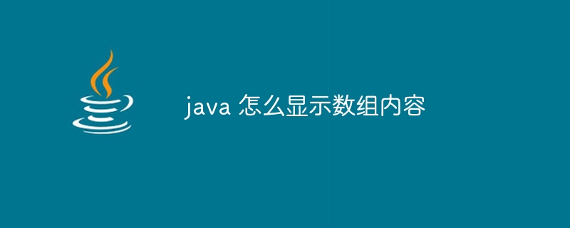 java 怎么显示数组内容