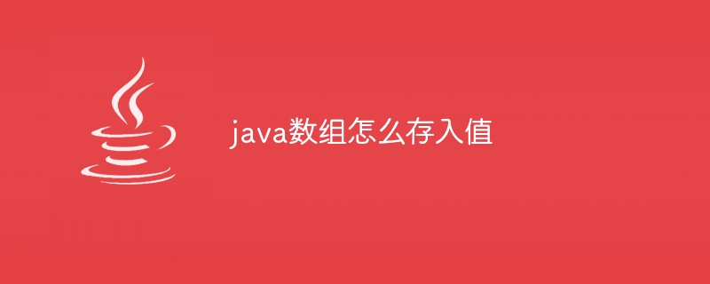 java数组怎么存入值