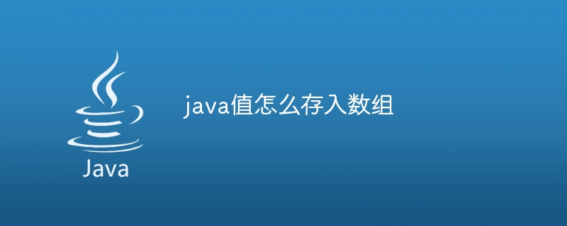 java值怎么存入数组