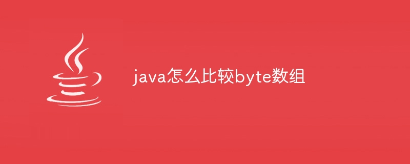 java怎么比较byte数组