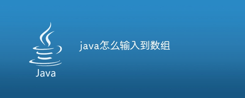 java怎么输入到数组