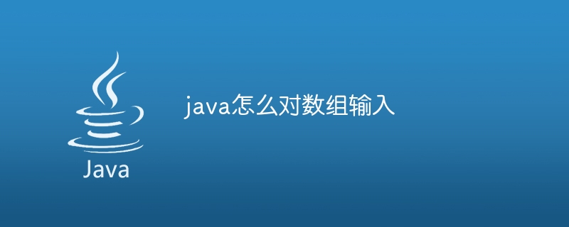 java怎么对数组输入