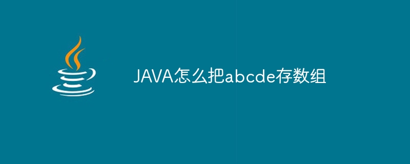 JAVA怎么把abcde存数组