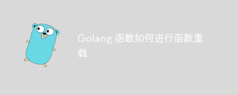 Golang 函数如何进行函数重载