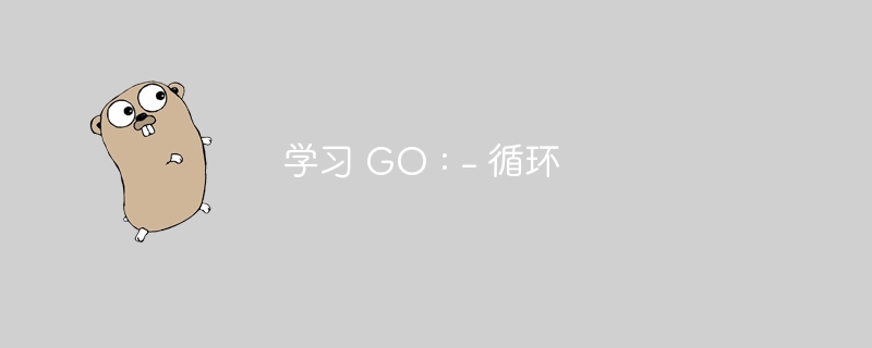 学习 go : - 循环