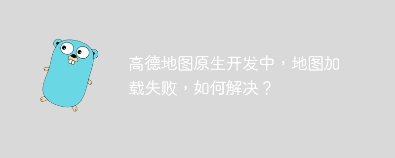 高德地图原生开发中，地图加载失败，如何解决？