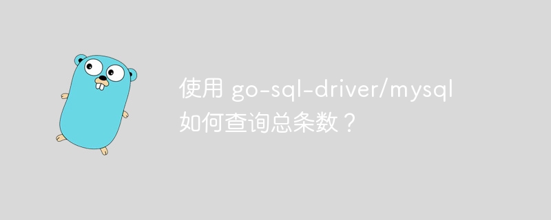 使用 go-sql-driver/mysql 如何查询总条数？