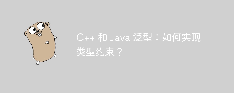 C++ 和 Java 泛型：如何实现类型约束？