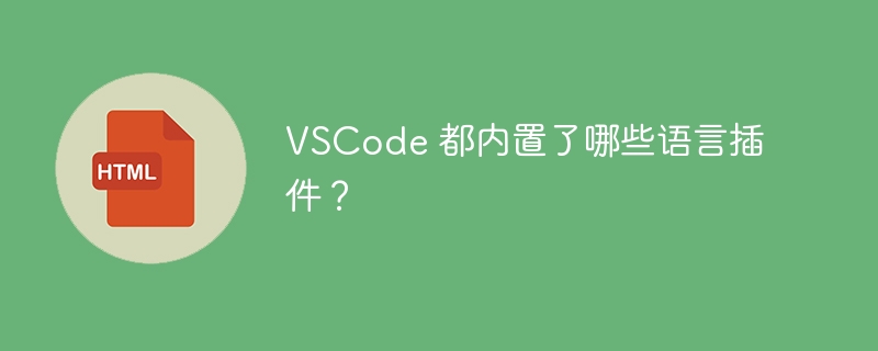 VSCode 都内置了哪些语言插件？