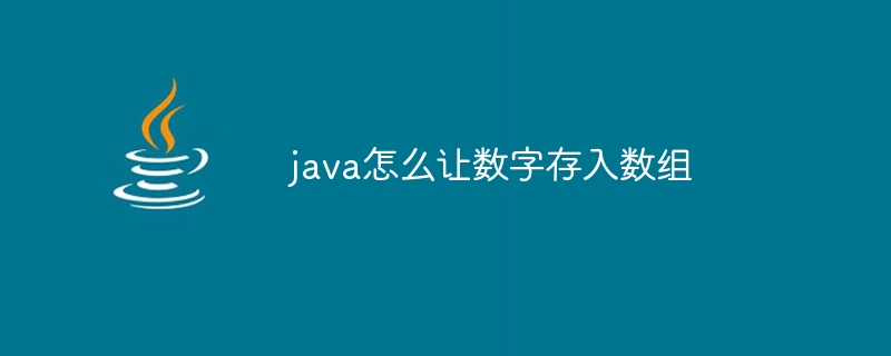 java怎么让数字存入数组