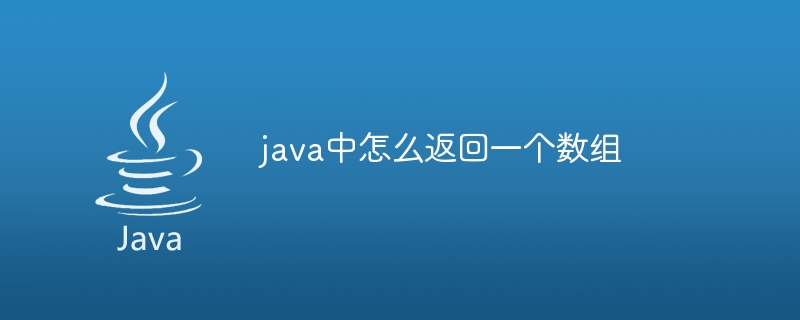 java中怎么返回一个数组