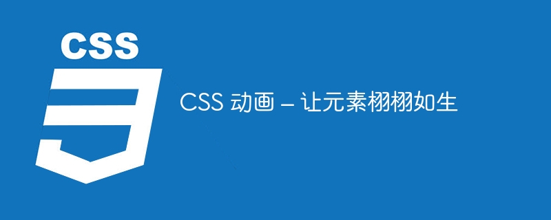 CSS 动画 – 让元素栩栩如生