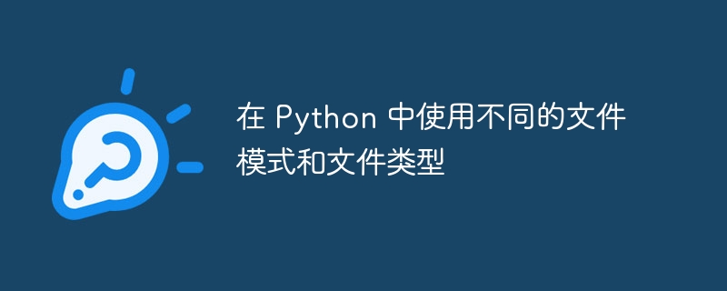 在 Python 中使用不同的文件模式和文件类型