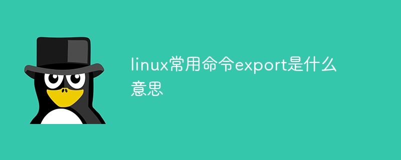 linux常用命令export是什么意思