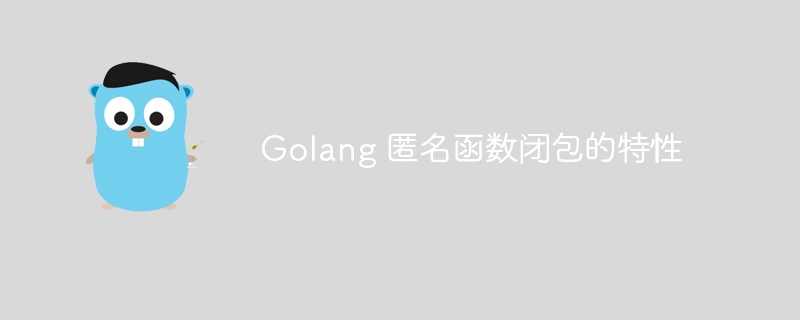 Golang 匿名函数闭包的特性