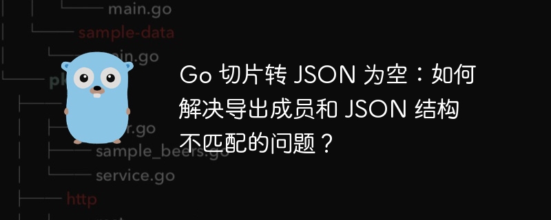 Go 切片转 JSON 为空：如何解决导出成员和 JSON 结构不匹配的问题？