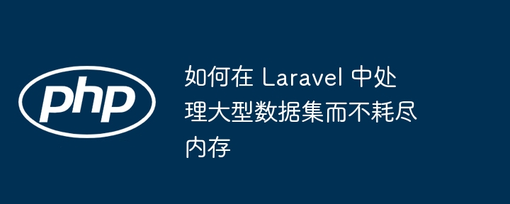 如何在 Laravel 中处理大型数据集而不耗尽内存