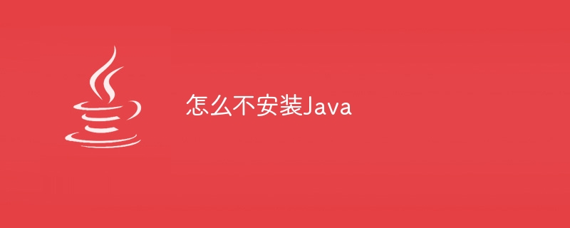 怎么不安装Java