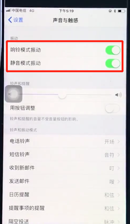 苹果8plus中开启振动模式的操作步骤截图