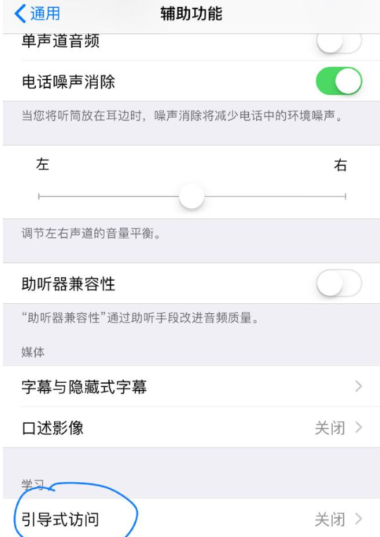 iPhone打开引导式访问功能的基础操作截图