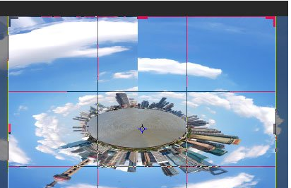 利用PS极坐标绘制360度圆形全景图的具体操作步骤截图