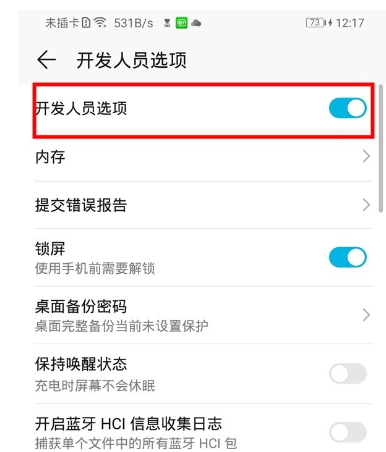 荣耀20青春版中打开开发者选项的操作教程截图