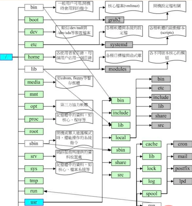 一张图带你缕清linux目录结构！