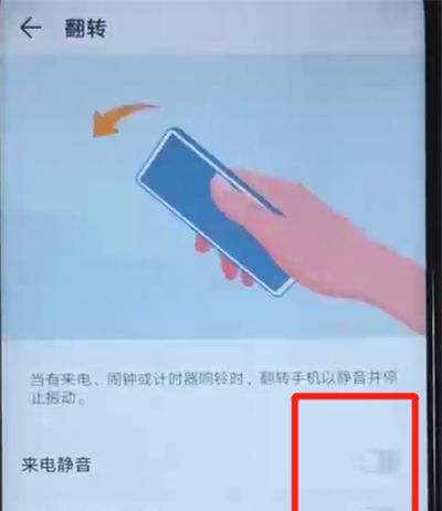 荣耀20i中设置翻转静音的使用方法截图