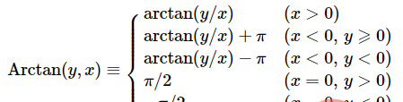 Python如何实现arctan换算角度