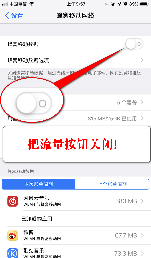 iPhone流量下载被限制的处理操作讲述截图