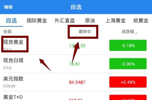 第一黄金网中查询实时价格的介绍步骤截图