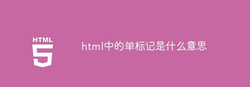 html中的单标记是什么意思