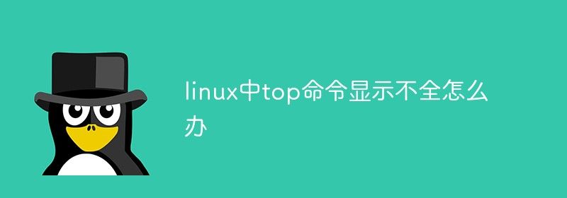 linux中top命令显示不全怎么办