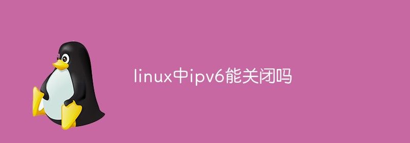 linux中ipv6能关闭吗