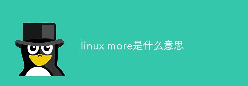 linux more是什么意思