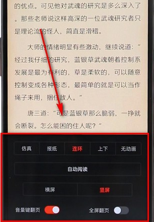 搜狗阅读中设置翻页的详细操作方法截图