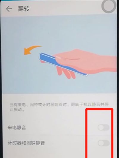 荣耀9x中设置翻转静音的操作教程截图