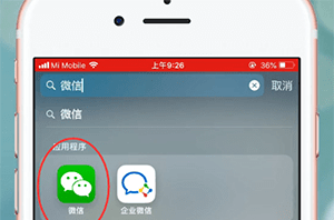 苹果手机里微信找不到了的处理操作截图
