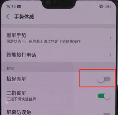 oppoa3中开启抬手亮屏功能的操作教程截图