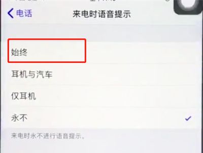 ios12中打开来电语音播报的详细步骤截图