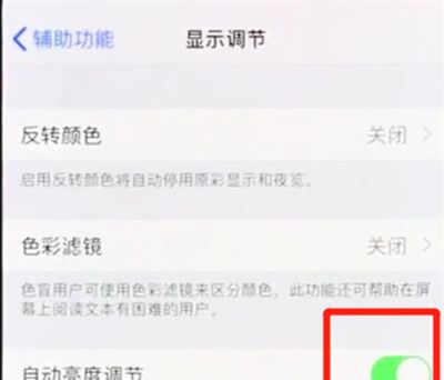 iphonex中关闭自动亮度调节的操作步骤截图