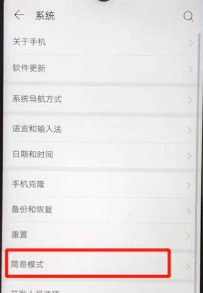 华为nova4e中进入简易模式的简单操作教程截图