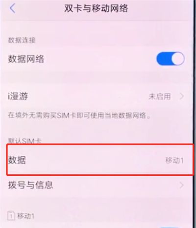 vivox20中更改移动数据网络的详细步骤截图