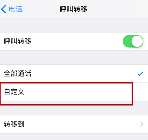 iphone设置呼叫转移的操作流程截图