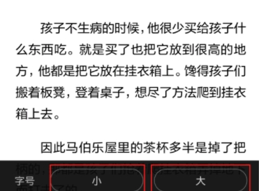 在多看阅读APP中修改页面字体大小的具体方法截图